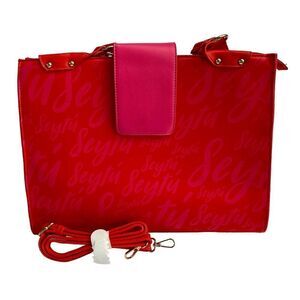 NWOT Seytu Hot Pink With Gold Hardware Large Tote or Shoulder Bag Purse